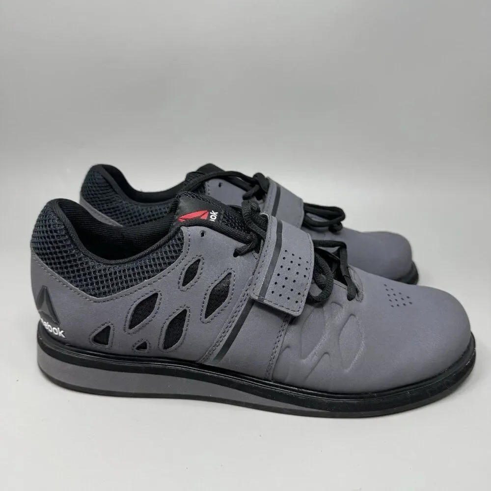 Reebok Lifter PR 22mm Men's Cross Trainer Gray Weightlifting Shoes 9.5 BD2631